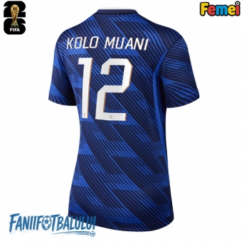 Franța Randal Kolo Muani #12 Echipament de Fotbal Replică Mondial 2026 Femei Acasa